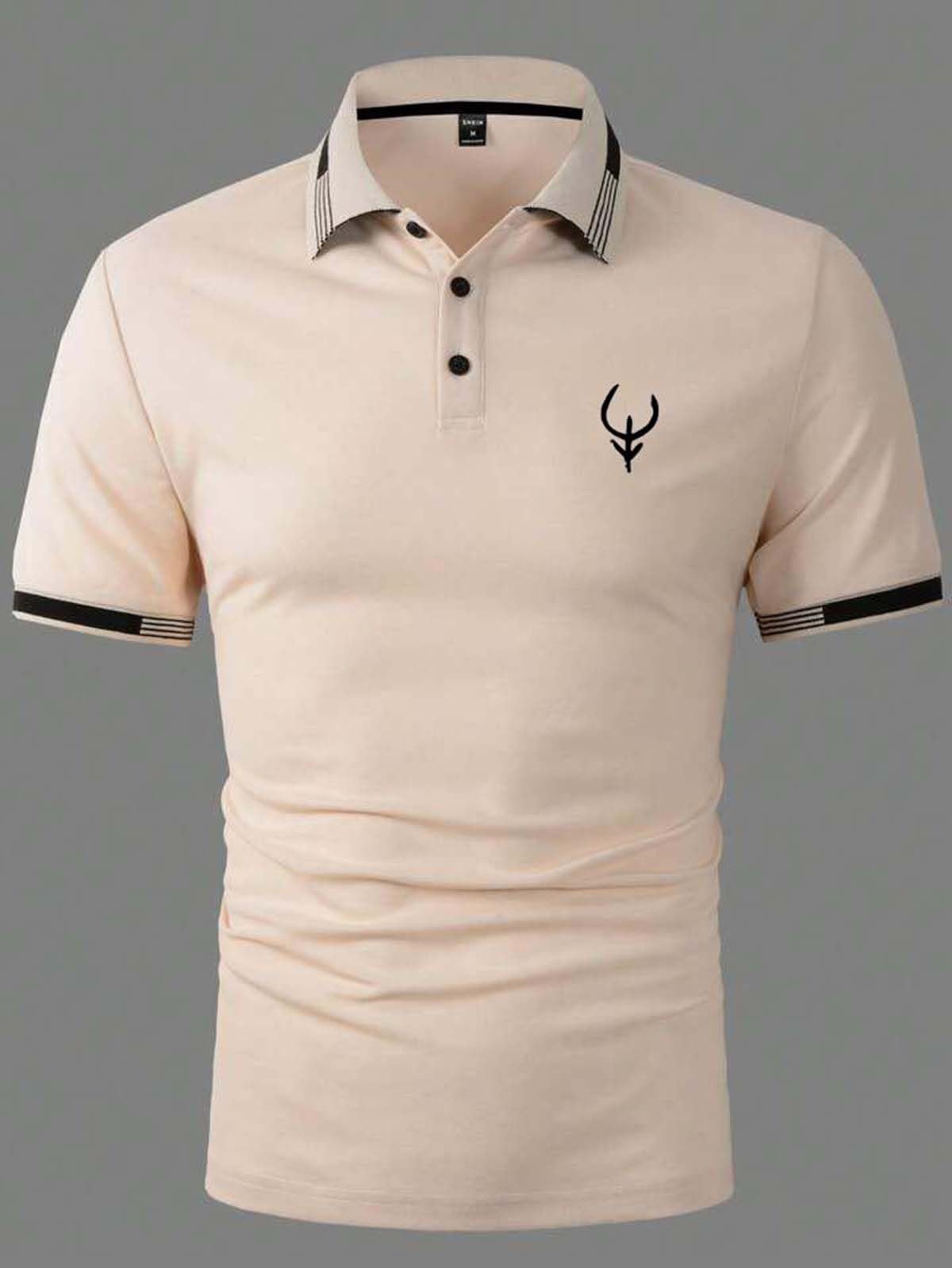 Polo T Shirt for Men || Men Casual T-Shirt || Polo (Polo-43-Chiku) Beige - Image 4