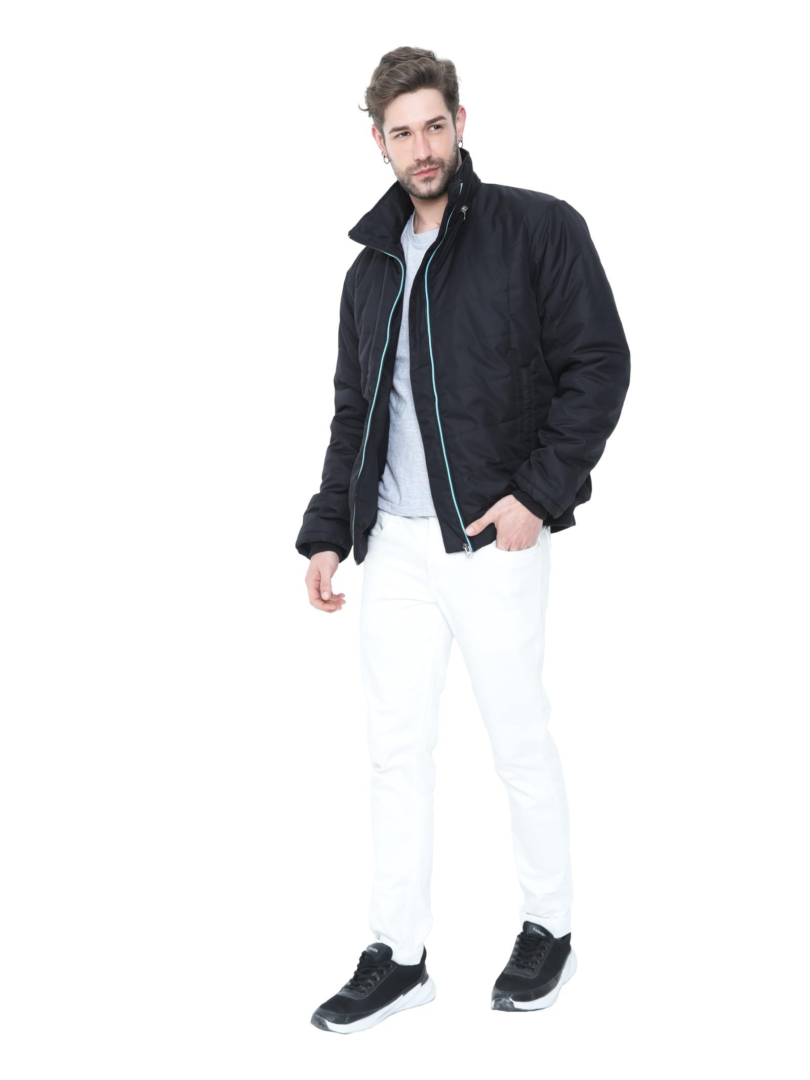 Wool Men's Hooded Winter Jacket - Waterproof and Snowproof (XXX-Large), Black - Image 4
