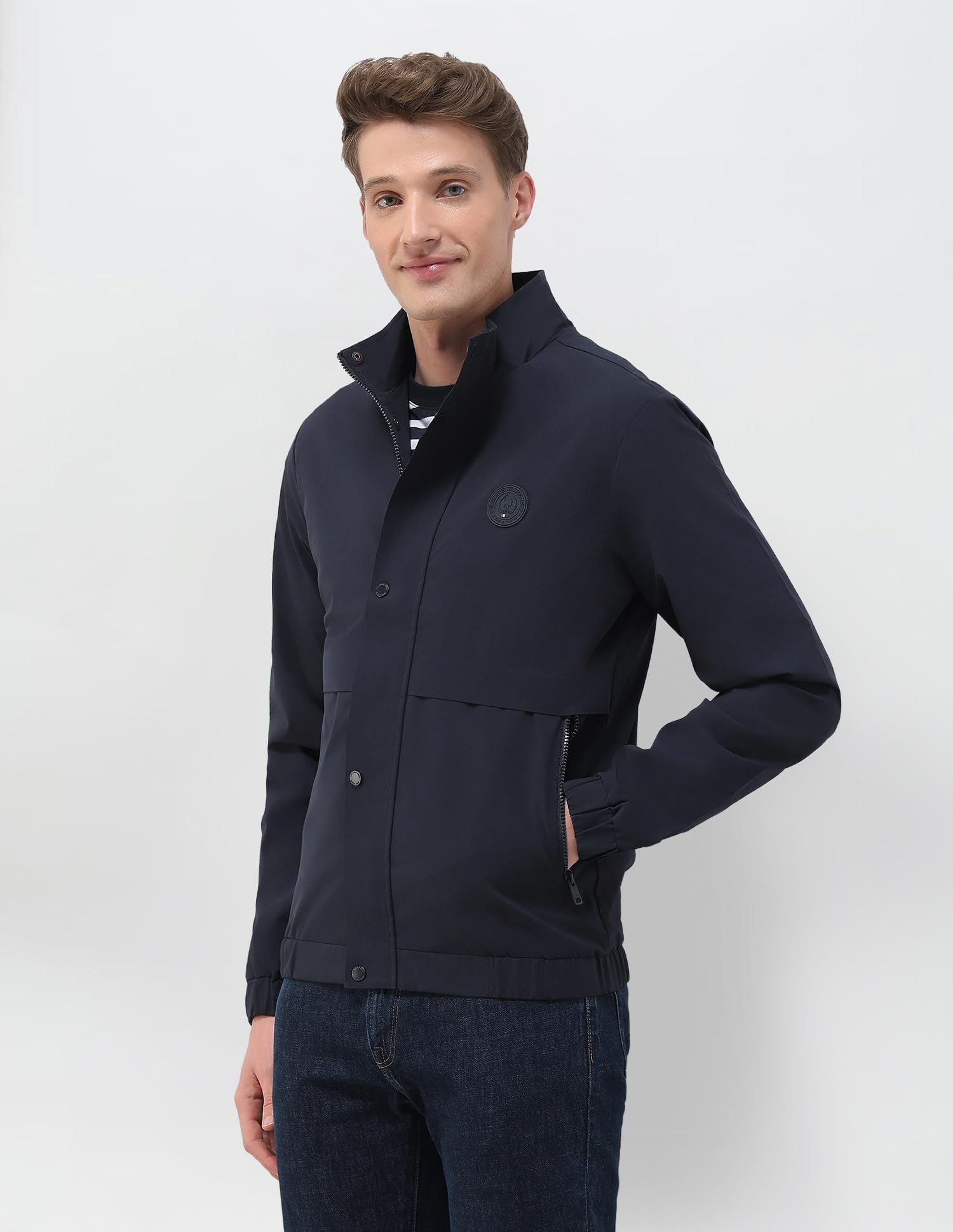 Mens Transitional Jacket Full Sleeve Jackets (USJCKS020_NAVY) - Image 4
