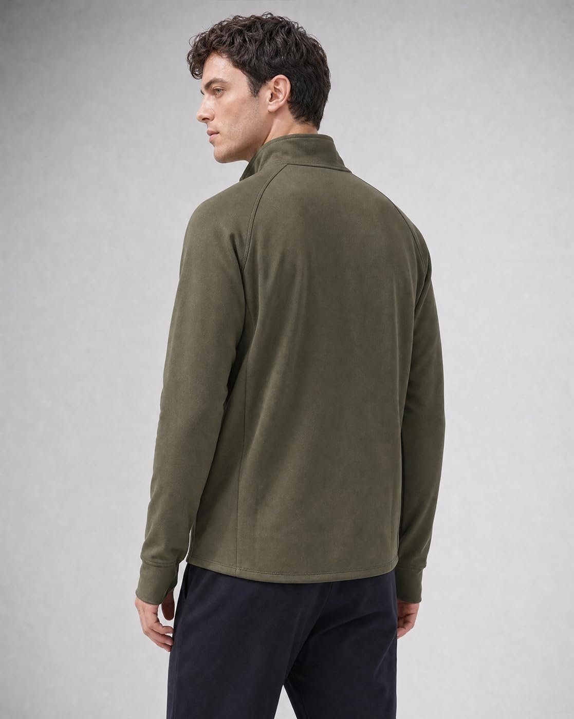 Men UPF 50 Regular Fit Zipper Jacket(1M-TWJK-R0019-CVG2_Covert Green) - Image 5