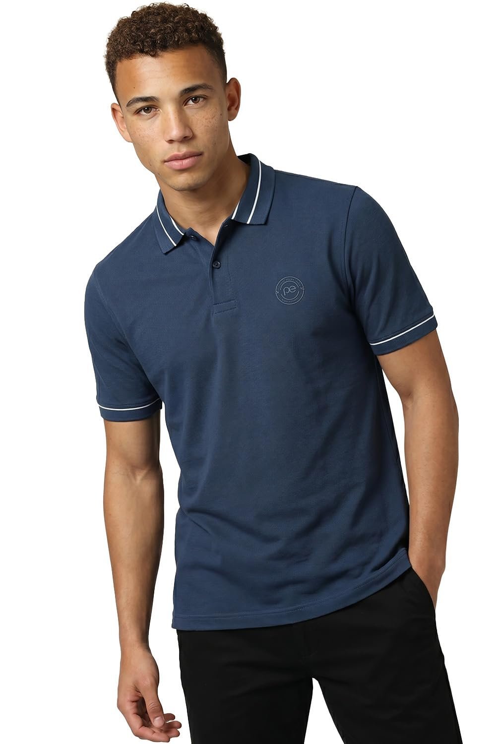 Men's Regular Fit Branded Insignia Half Sleeve Polo T-Shirt|Cotton Rich|Premium Pique Weave,S,Adrenaline Red