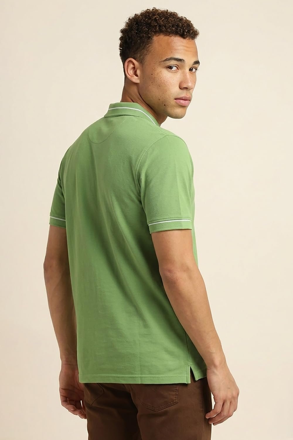 Men's Regular Fit Branded Insignia Half Sleeve Polo T-Shirt | Cotton Rich | Premium Pique Weave Forest Green - Image 2
