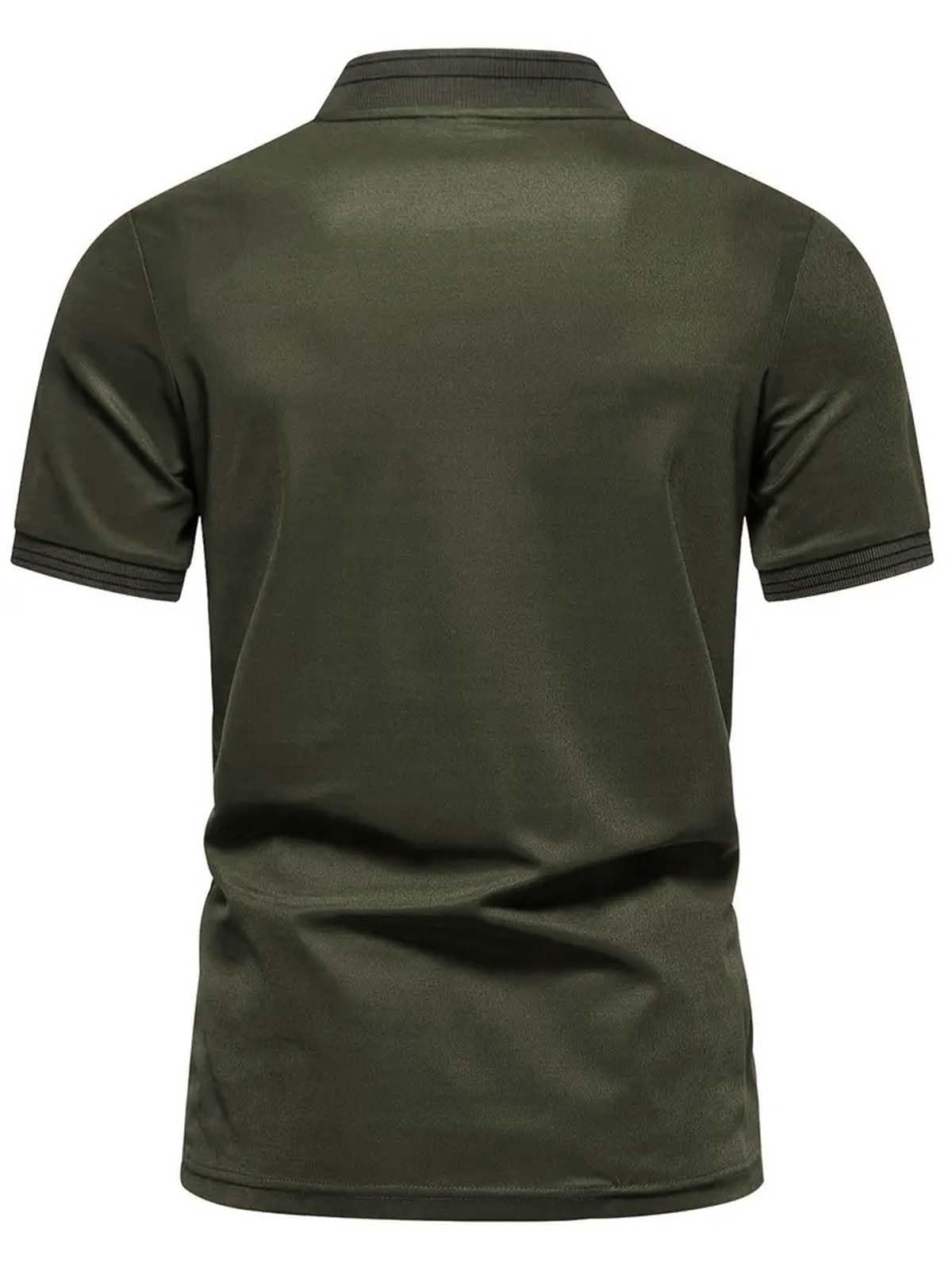 Men Cotton Regular Fit T-Shirt || T-Shirt || Polo T Shirt || (POLO-52-Olivegreen) - Image 3