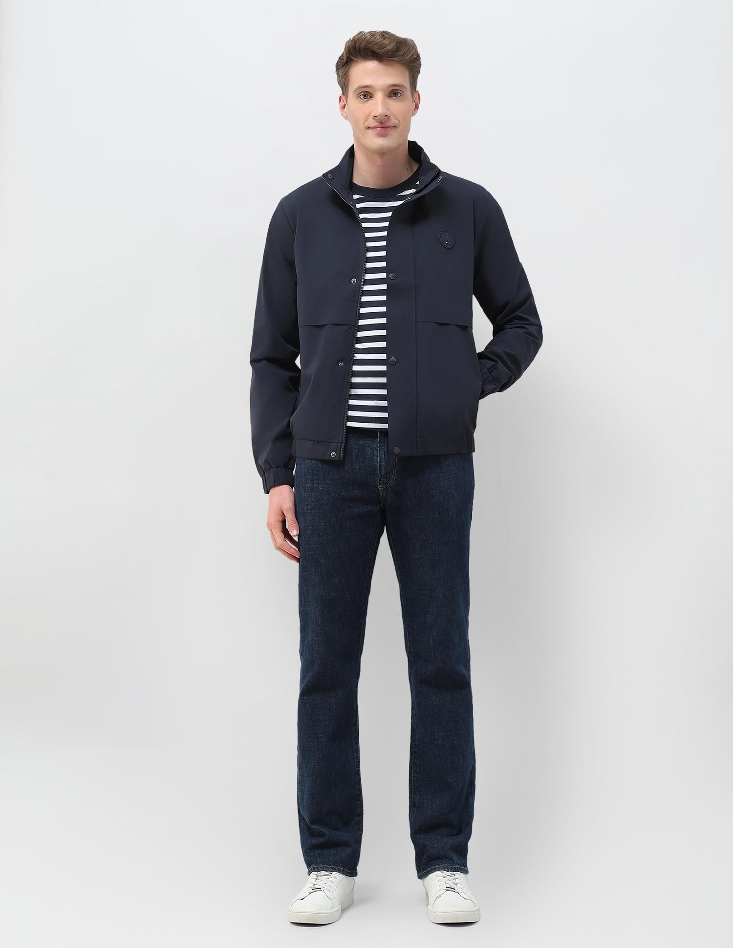 Mens Transitional Jacket Full Sleeve Jackets (USJCKS020_NAVY) - Image 3