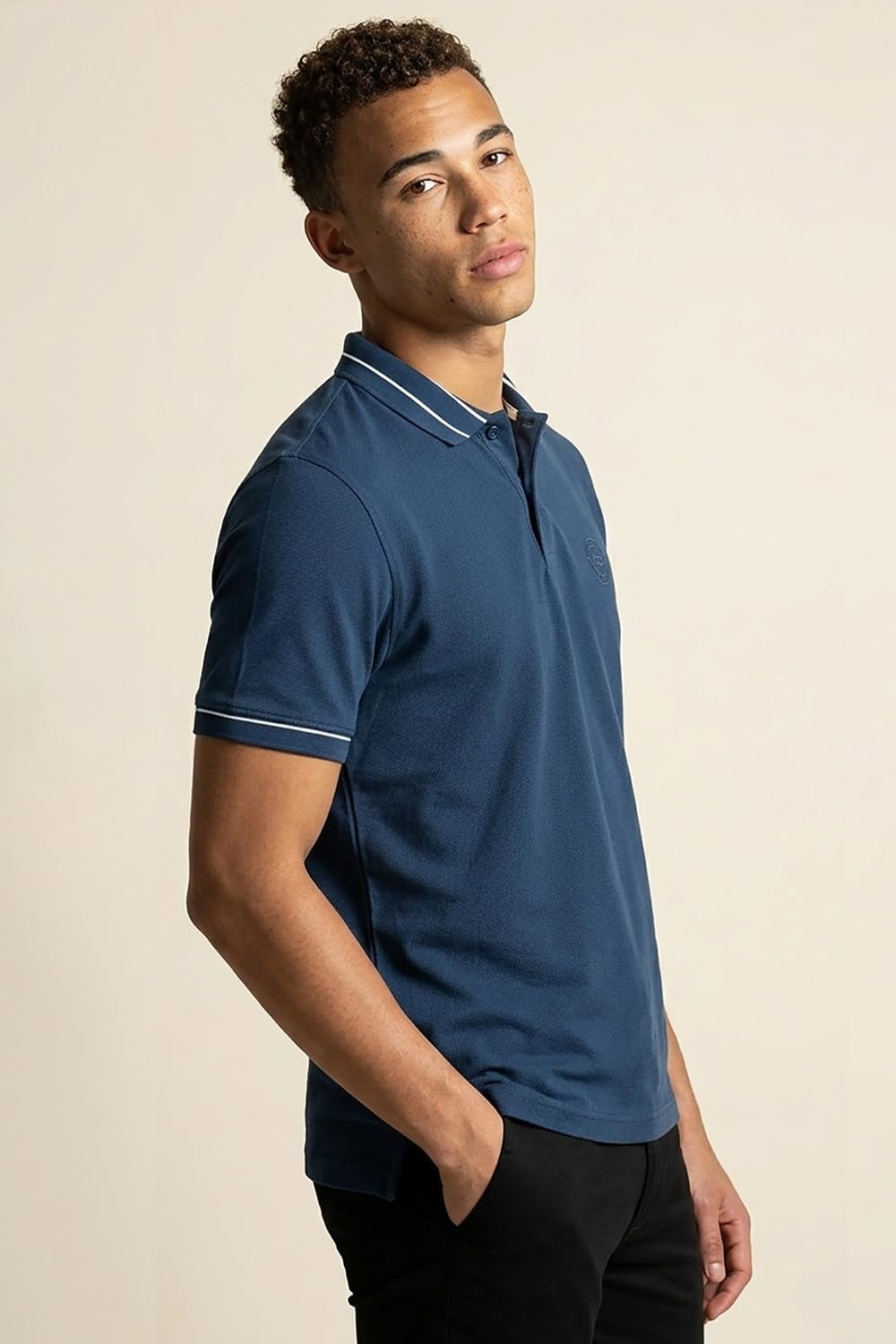 Men's Regular Fit Branded Insignia Half Sleeve Polo T-Shirt|Cotton Rich|Premium Pique Weave,S,Adrenaline Red - Image 3