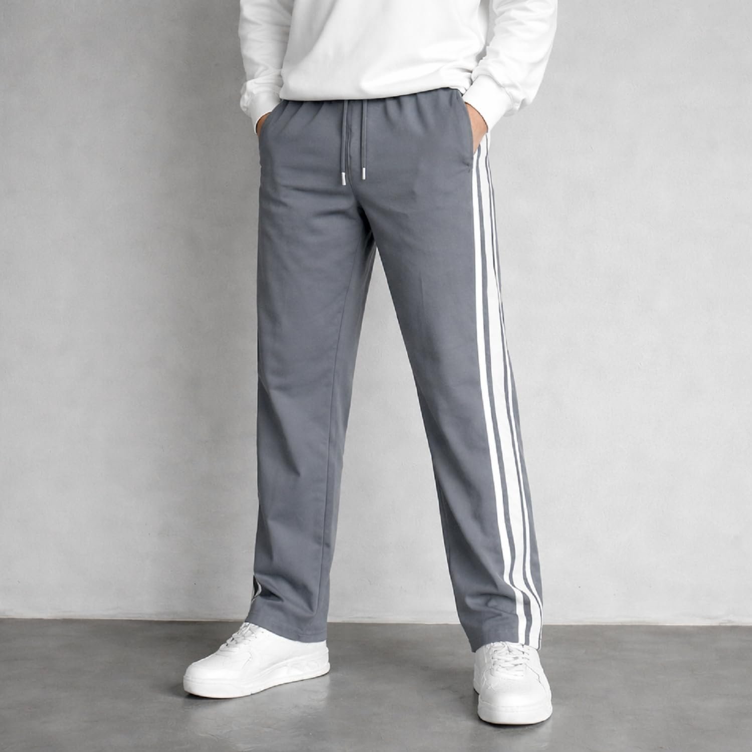 Track Pant for Men || Regular Fit Jogger Track Pant (TP-93-Light-Grey-XL) - Image 2