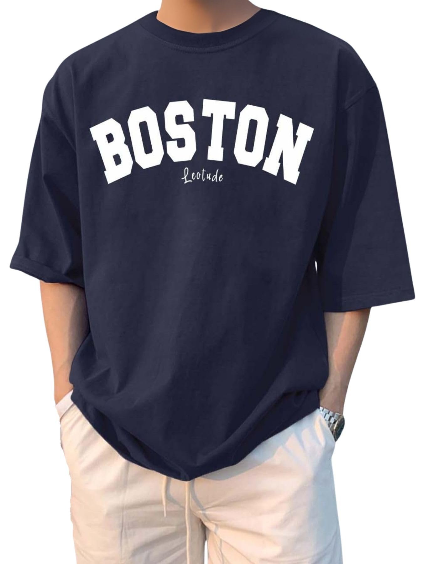 Men's Half Sleeve Round Neck Cottonblend Oversized Tshirt for Man
