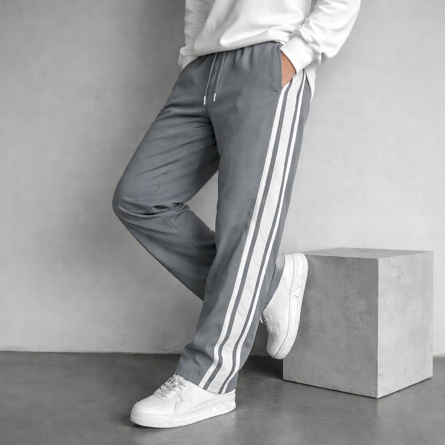 Track Pant for Men || Regular Fit Jogger Track Pant (TP-93-Light-Grey-XL) - Image 3