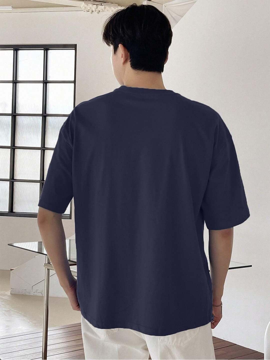Men's Half Sleeve Round Neck Cottonblend Oversized Tshirt for Man - Image 4