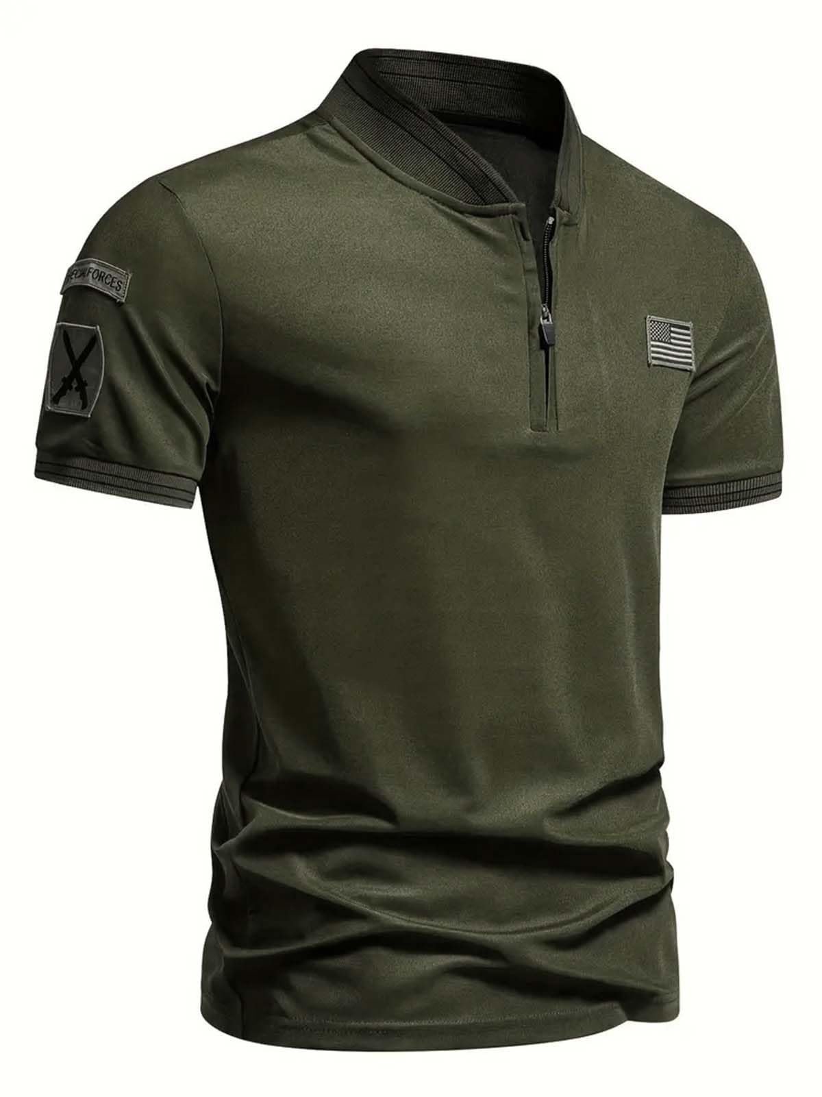 Men Cotton Regular Fit T-Shirt || T-Shirt || Polo T Shirt || (POLO-52-Olivegreen) - Image 4