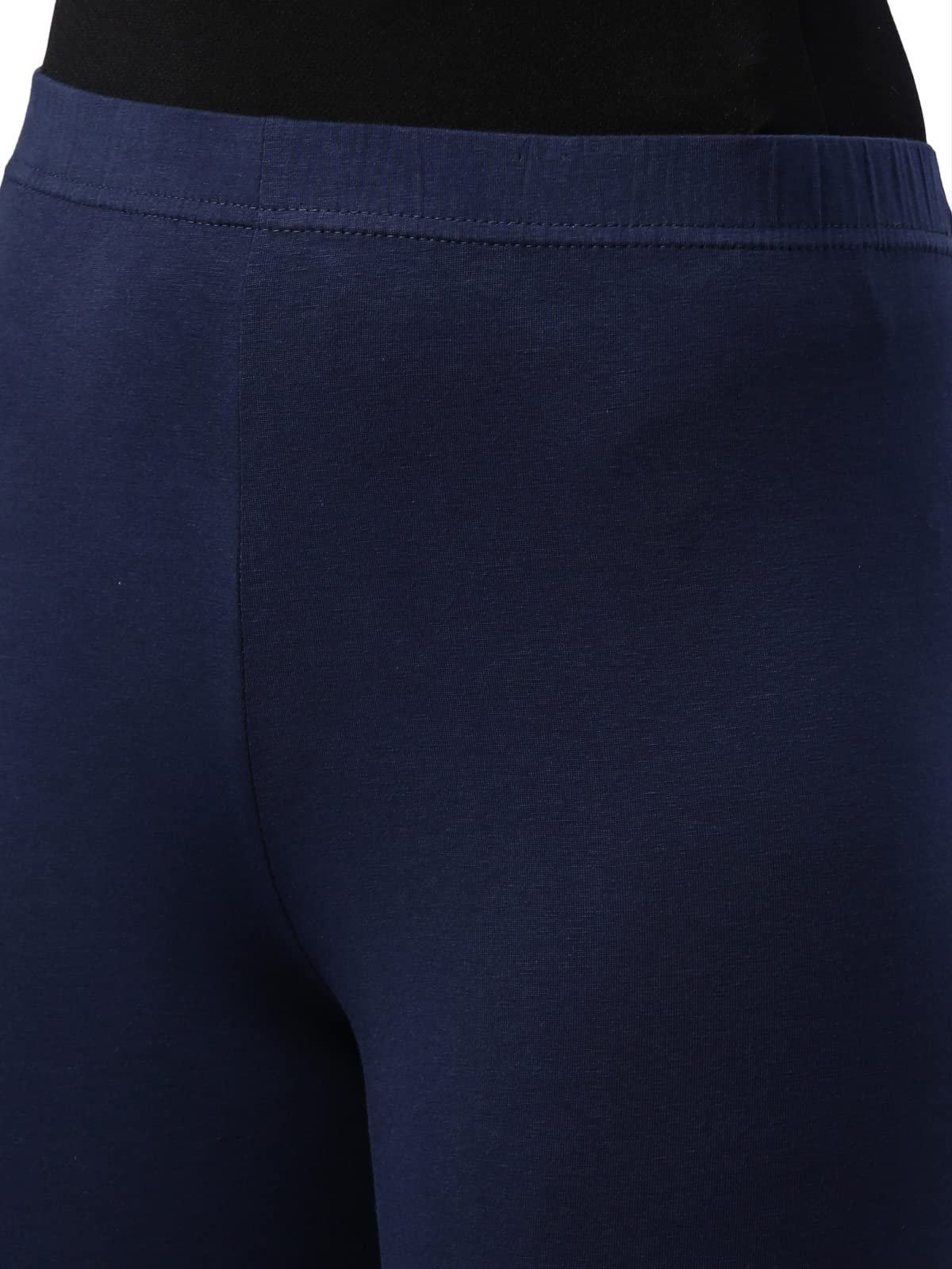 Soft Cotton Stretch Churidar for Women | Breathable, Mid Rise, Full Length, Navy- XL - Image 2