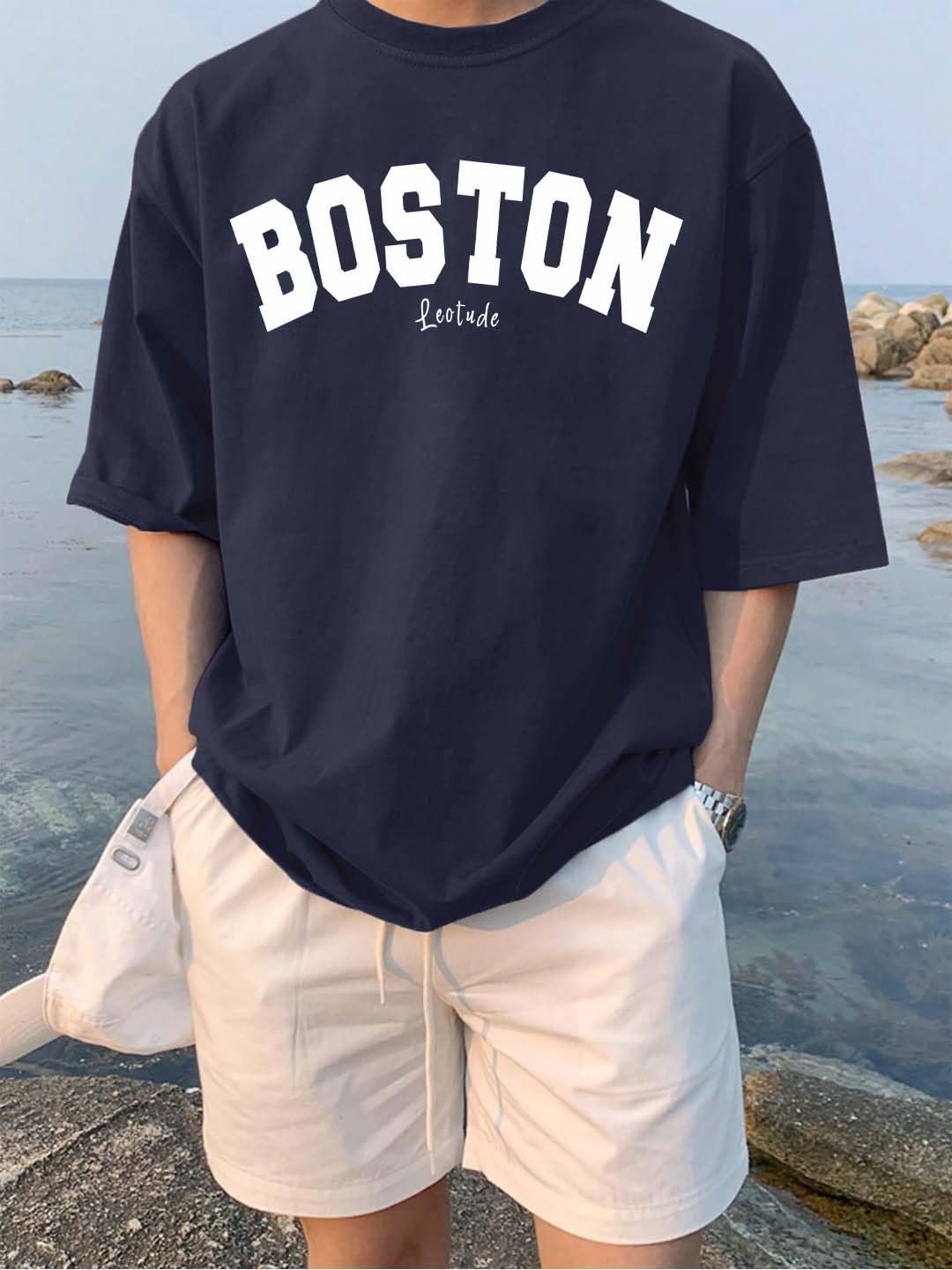 Men's Half Sleeve Round Neck Cottonblend Oversized Tshirt for Man - Image 3