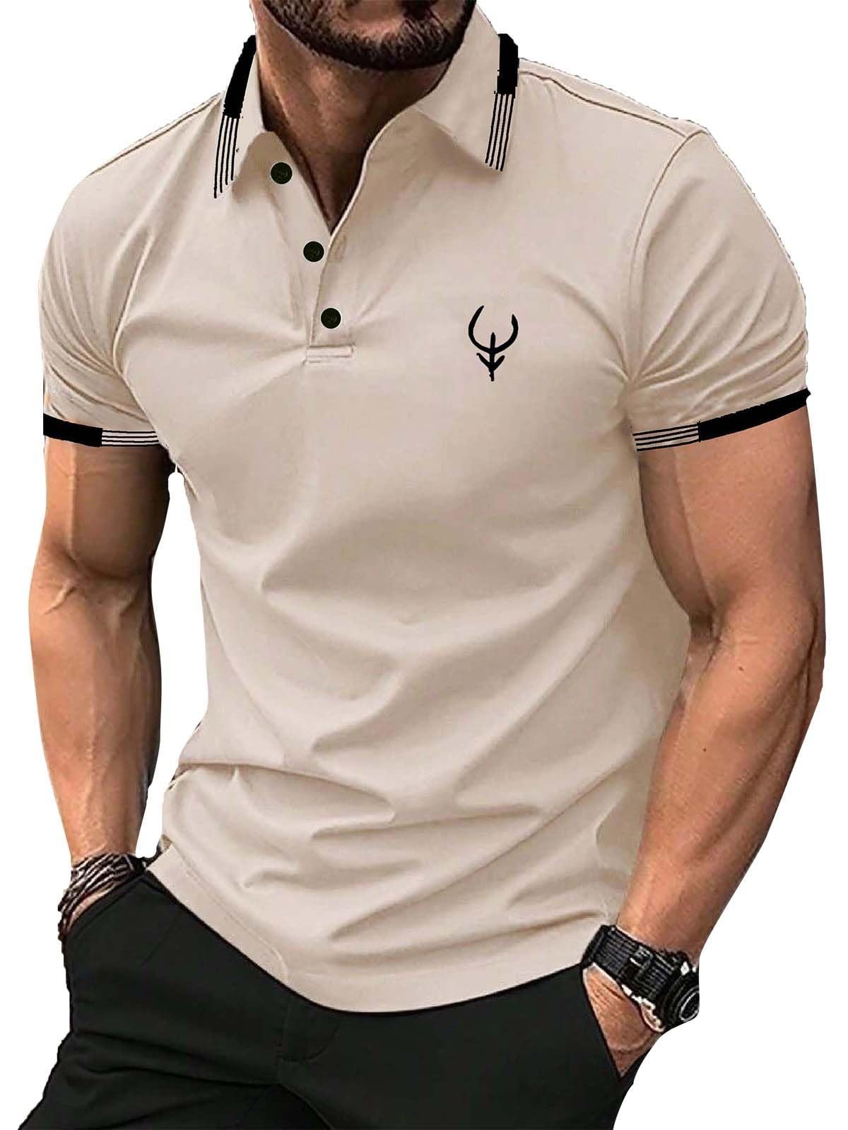 Polo T Shirt for Men || Men Casual T-Shirt || Polo (Polo-43-Chiku) Beige