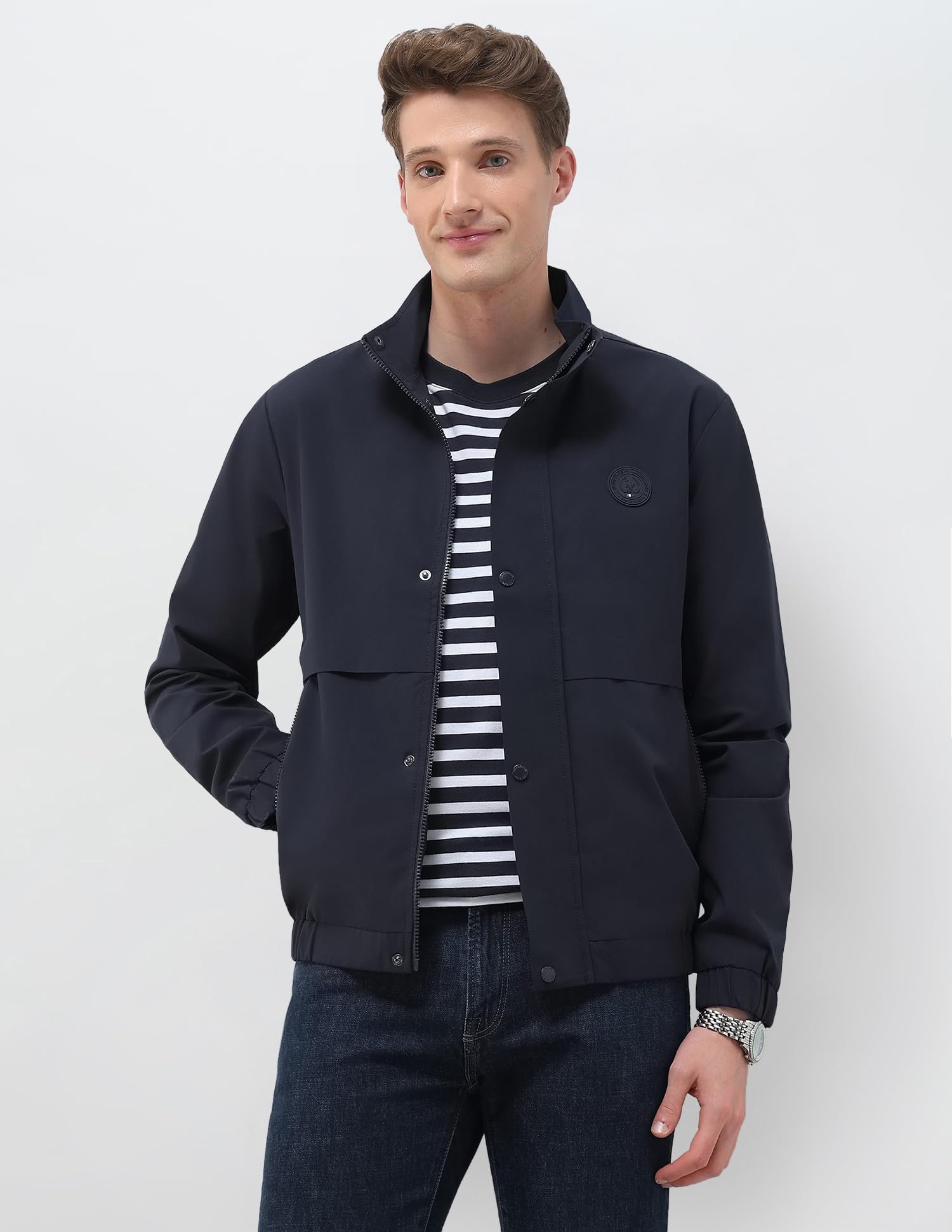 Mens Transitional Jacket Full Sleeve Jackets (USJCKS020_NAVY) - Image 6