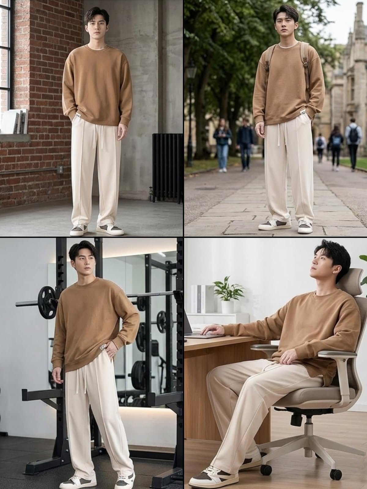Men's Lycra Cargo Track Pants – Loose Fit Joggers for Men | Korean Style Travel & Lounge Wear with Pockets - Image 4