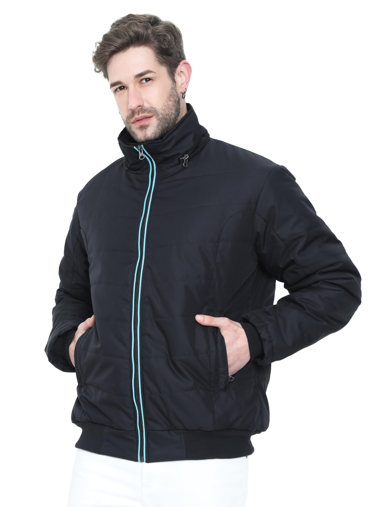 Wool Men's Hooded Winter Jacket - Waterproof and Snowproof (XXX-Large), Black - Image 3