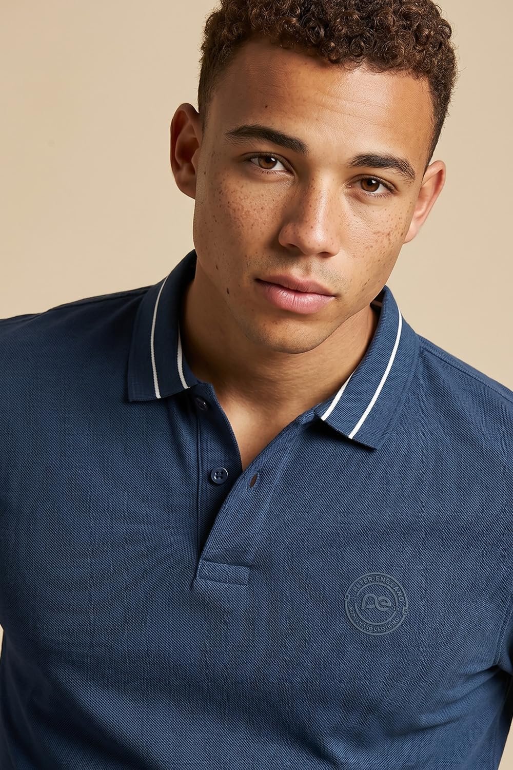 Men's Regular Fit Branded Insignia Half Sleeve Polo T-Shirt|Cotton Rich|Premium Pique Weave,S,Adrenaline Red - Image 5