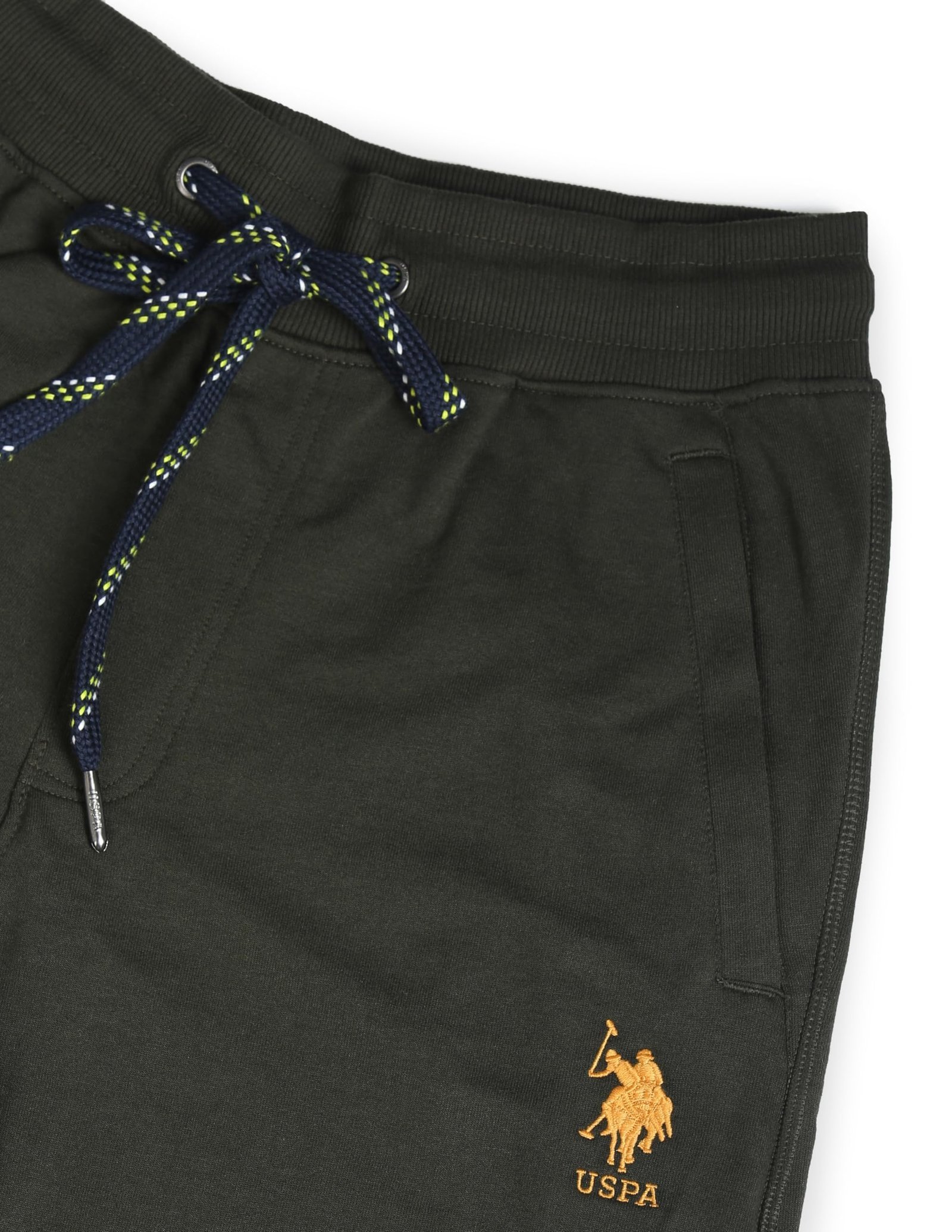 . Men's I604 Mid Rise Drawstring Waist Longe Joggers (I604-PL_Olive_L) - Image 2