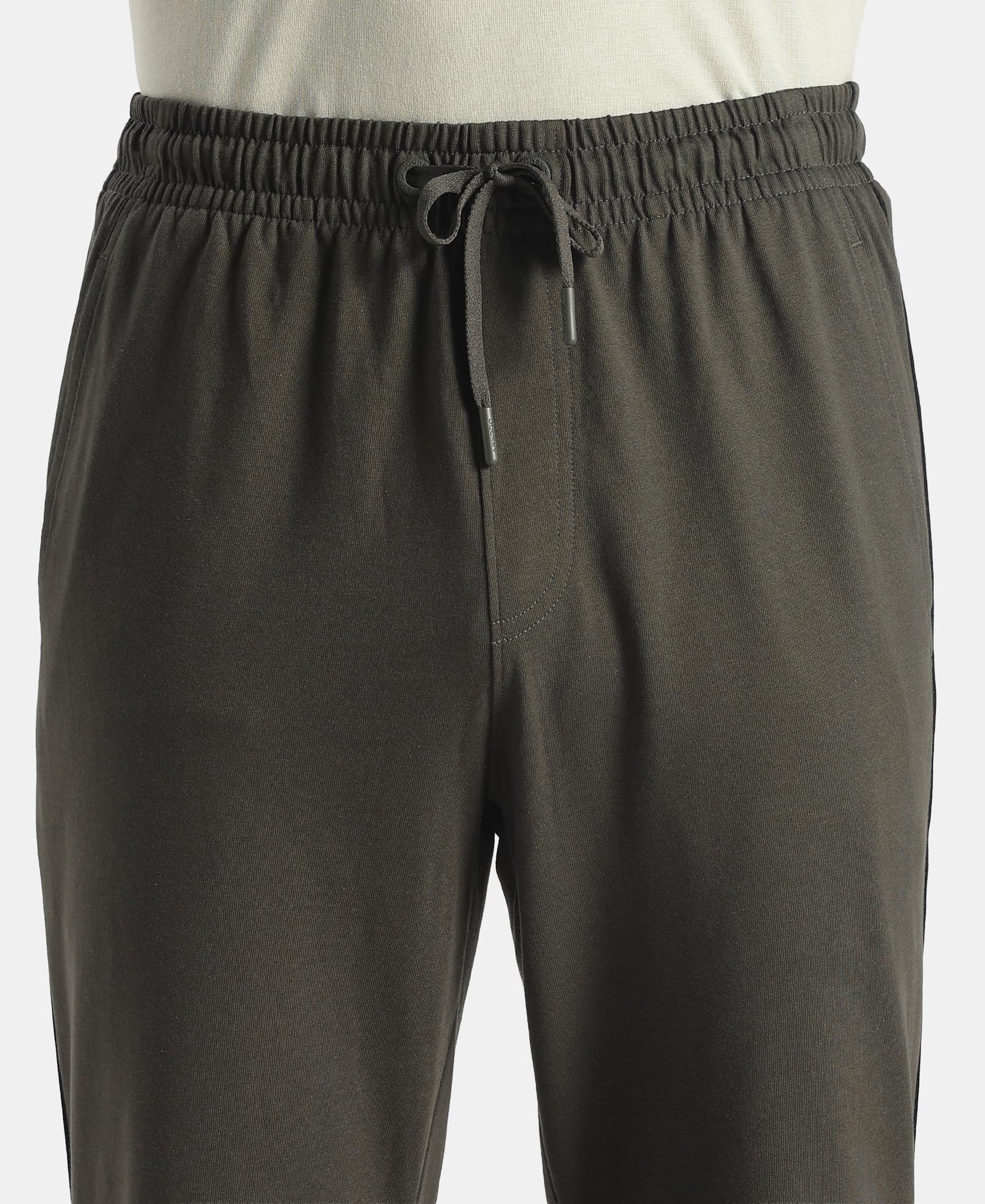 9500 Men's Super Combed Cotton Rich Regular Fit Trackpant with Side Pockets_Olive_L - Image 5